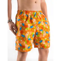 SHAKTIS - Pantaloneta Estampada Antifluido Azul Oscuro 1314