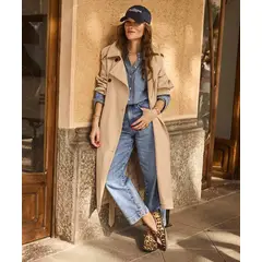 PATPRIMO - Jeans Recto Con Costura Lateral  Para Mujer Azul