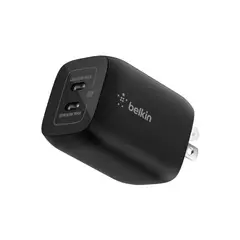 BELKIN - Cargador de Pared Dual USB-C 65W ENA007DQBK Carga Rápida PD Negro