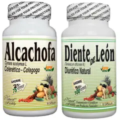 NATURAL FRESHLY - SUPLEMENTO ALIMENTICIO DIENTE DE LEON X 75U + ALCACHOFA X 75U COMBO