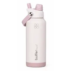 BUFFER FLASK - Termo Botella Buffer 1lt Tapa 2 en 1 Base Silicona - Rosa