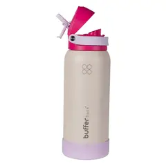 BUFFER FLASK - Termo Botella Buffer 1lt Tapa 2 en 1 Triple Aislamiento - Rosa