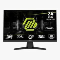 MSI - MONITOR GAMER MAG 244F 24" FHD - 200HZ 0.5MS -RAPID IPS - - AI VISION - ADAPTIVE SYNC 126% sRGB