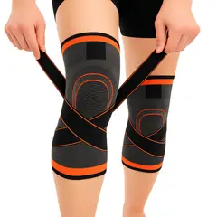 GENERICO - Rodillera Deportiva Con Banda De Compresión X2 Unidades