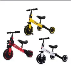 GENERICO - Triciclo Con Guía Y Bicicleta Inicación 5 En 1 Bebe BLANCO