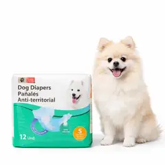 GENERICO - Pañal Para Perro Desechable Antiterritorial Talla S Por 12 Unidades