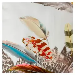 HOMETEX - COJIN LIVA PLUMAS MARRÓN