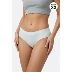 LILI PINK - Panty hípster confeccionado en algodón paquete x3