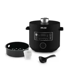 IMUSA - Olla Multifuncional Multichef PRO Negra 5 Litros