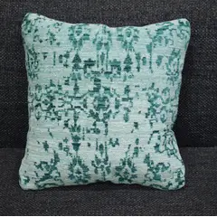 GENERICO - COJINES DECOGHAR TURQUISE JACQUARD 0.40 X 0.40 M