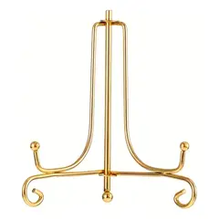 CHINA GLAZE - Soporte Base Porta Platos De Lujo Dorado