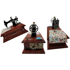 MAZUGI - Maquina De Coser Decorativa Cajita Musical Con Cajones
