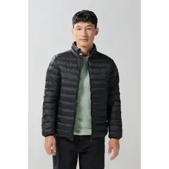 KOAJ - Chaqueta cuello alto unicolor acolchada con cremallera Hombre