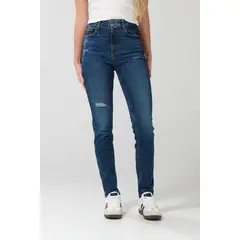 KOAJ - Jean jegging tiro súper alto azul oscuro con rotos Mujer