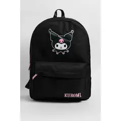 KOAJ - Maleta negra con diseño de Kuromi y bolsillo delantero Mujer