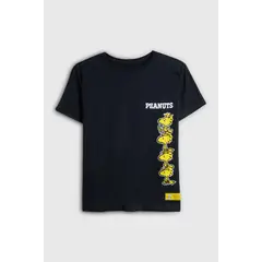 KOAJ - Camiseta azul intensa oversize de Snoopy con manga cort Niña