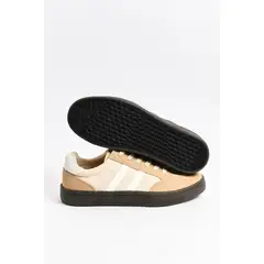 KOAJ - Tenis urbanos tipo skate color marrón y beige suela pl Hombre