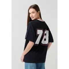 KOAJ - Camiseta femenina fit super oversize manga corta cuello Mujer