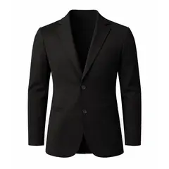 MODA EN CIRCUITO - Bleiser En PUNTO ROMA Gabán O Chaqueta Para Hombre NEGRO