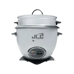 JLC ELECTRONICS - Olla Arrocera JLC Gris con Vaporizador de Verduras, 1.5 Litros, Luz LED y Accesorios Incluidos - Modelo RC-150K