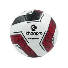 KHAN PRO - Balón de Futbol Para Entrenamiento School Khanpro Rojo 4 - Grama Natural