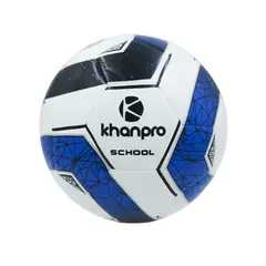 KHAN PRO - Balón de Futbol Para Entrenamiento School Khanpro Azul 4 - Grama Natural