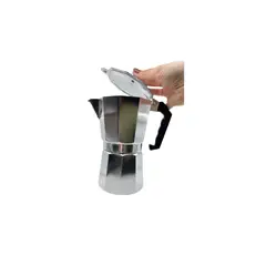 MAZUGI - Cafetera Italiana de Aluminio 9 Tazas Clásica para Cocina