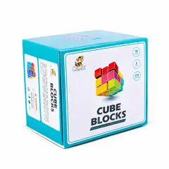 JUGANDO Y EDUCANDO - Juego Cube Blocks De Construcción Creativa 18 Piezas Niños