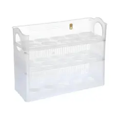 GENERICO - Organizador De Huevos 3 Niveles Abatible Para Nevera 30 Unds
