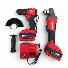GENERICO - COMBO TALADRO PERCUTOR Y PULIDORA PROTOOL PROWER TAPU68R 68V ROJO
