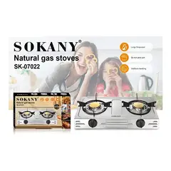 GENERICO - Estufa A Gas 2 Puestos Acero Inoxidable Portátil Fogón Mesa