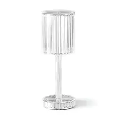 GENERICO - Lámpara Cristal Táctil Recargable Mesita Noche Rgb 16 Color