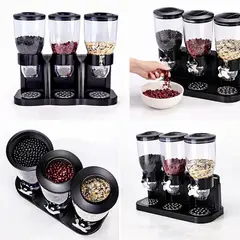 GENERICO - Dispensador Triple Cereales Granos Alimentos Secos Cocina