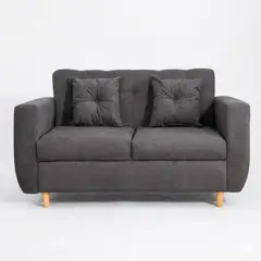 ACQUA MUEBLERIA - Sofá Burgos de 2 puestos Tela Gris_.