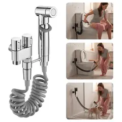 GENERICO - Bidet Sanitario De Mano Limpieza Íntima Acero Inoxidable Kit