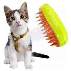 GENERICO - Cepillo De Vapor 3 En 1 Masaje Autolimpieza Peine Para Gatos Color Verde