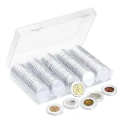 GENERICO - Capsulas para Monedas X 100 + Espumas y Caja Plastica