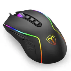 T-DAGGER - Mouse Gamer Darkangel Lite, Iluminacion Rgb, 8 Botones Programables, 10000 Dpi