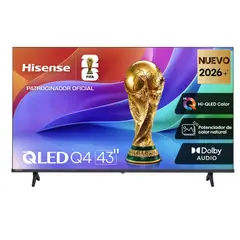 HISENSE - Televisor 43 Pulgadas QLED Q4SV Smart TV Full HD 43Q4SV