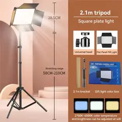 TECNOHOGAR JS - Panel Fotografía Luz Led Lámpara Profesional Trípode Rl900