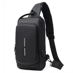 GENERICO - Maleta Pechera Antirrobo USB Bolso Manos Libres Impermeable Seguridad