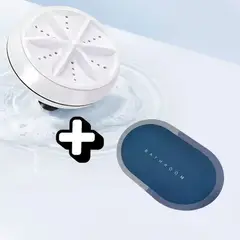 007PLUS - Combo Ganador Mini Turbina Ultrasónica USB + Tapete de Baño