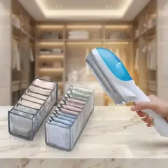 007PLUS - Kit Organizador de Ropa Interior 3 Piezas + Plancha de Vapor Portátil