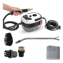 TOBI - Limpiador a Vapor Portátil Alta Presión 2500W con 3 Cepillos y Rasqueta