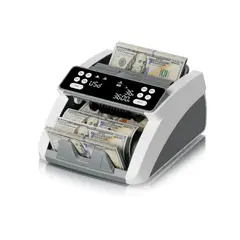AMERICAN GENERICS - Máquina de contador de dinero con contador de valor para USD y EUR, detección de falsificaciones