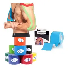 GENERICO - Cinta De Kinesiología, Vendaje Adhesivo Elástico Deportivo colores