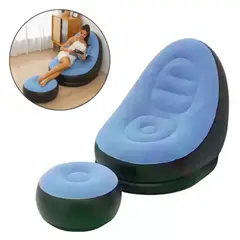 GENERICO - Sillon Sofá Inflable Portátil Plegable Con Reposapiés