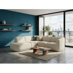 22 GRADOS DECORACION - Sofá en L Carla 250cm x 210cm Tela