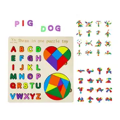 GENERICO - Rompecabezas Didáctico Figuras Geométricas 3 en 1