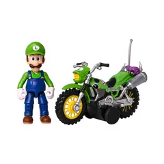 NINTENDO - Figura Mario Bros Luigi con Moto